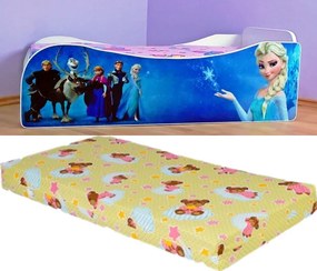 Pat fete Frozen cu saltea inclusa