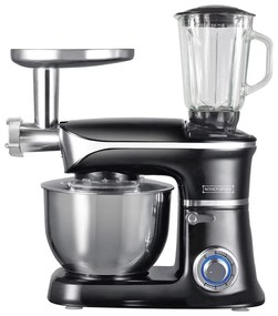 Robot de bucatarie 3in1 Royalty Line RL-PKM1900, 7BG, 1900W, 6.5 Litri, Blender, Mixer Planetar, Tocator, Negru