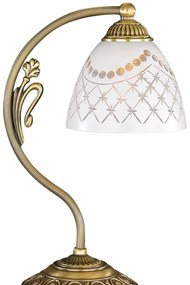 Veioza, lampa de masa clasic design italian din alama, sticla 7052 RA-P. 7052 P