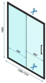 Usa de nisa culisanta Rea Rapid Slide 130 cm sticla 6 mm auriu