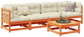 vidaXL Set mobilier de grădină cu perne, 5 piese, lemn masiv de pin