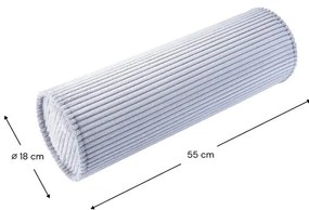 Pernă decorativă pentru copii albastră cu tapițerie din catifea reiată Roll – Wigiwama