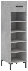 829680 vidaXL Pantofar, gri beton, 30x35x105 cm, lemn compozit
