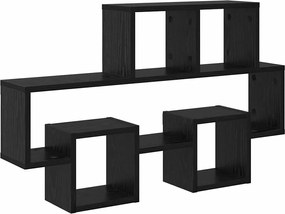 vidaXL Raft de perete Stejar negru 82 x 15 x 51 cm Lemn compozit