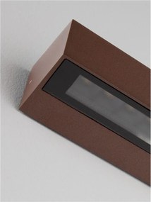 Aplica exterior corten liniara 50cm IP65 LED CCT PRISMATIC
