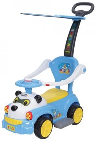 Masinuta copii si bebe NOVOKIDS™ Baby Panda Rider , Cu melodii si sunete, Maner de impins pentru parinti detasabil, Copertina de protectie