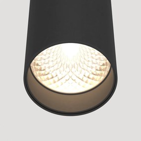 Pendul LED design tehnic Focus negru, 3000K