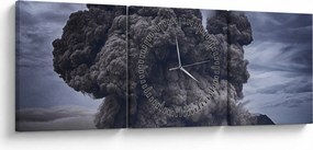 Tablou - Erupție vulcanică (cu ceas) (90x30 cm)