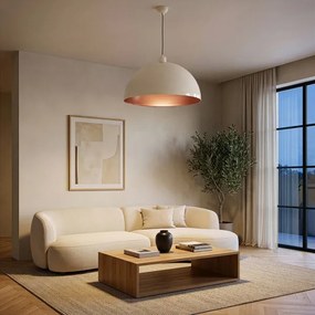 Brilagi - Candelabru LED suspendat pe cablu METALO 1xE27/40W/230V Ø 60 cm bej/cupru