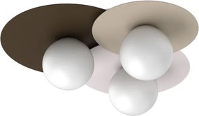 Plafonieră FLAT 3xE27/15W/230V 55x60 cm bej/crem/maro