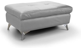 Taburet din piele SALERNO II 66x100 cm gri