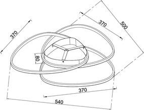 Ondaluce - Plafonieră LED reglabilă ROSE LED/60W/230V, aurie