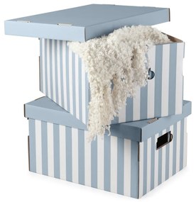 Cutii de depozitare din carton cu capac 2 buc. Stripes – Compactor