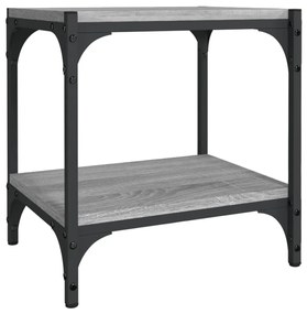 vidaXL Comodă TV, gri sonoma, 40x33x41 cm, lemn prelucrat și oțel