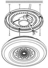 Eglo 9682 - Plafonieră LED RGB dimabilă CAPASSO-C LED/17W/230V