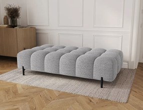 Taburet Tapitat cu Picioare Ferivo, 140x70x40cm, gri bouclé – Sola 04