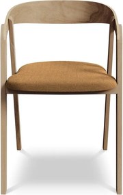 Scaun de sufragerie teracotă din lemn masiv Erika – Makamii