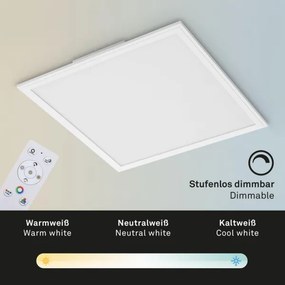 Panou LED RGB aplicat dimabil Briloner 7152-016 COLOUR LED/24W/230V 3000-6500K + telecomandă