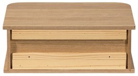 Noptieră în culoare naturală suspendată cu aspect de lemn de pin Jena – WOOOD