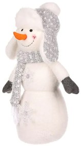 Decorațiuni de Crăciun Om de zăpadă cu stele LED, înălțime 40 cm, alb