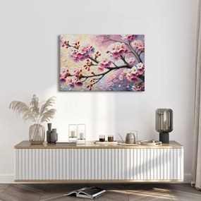 Tablou flori roz de primăvară