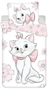 Disney Marie Flowers set de lenjerie de pat 140×200cm, 70×90 cm