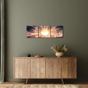 Tablou - Atom (cu ceas) (90x30 cm)