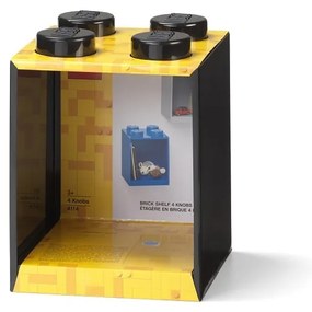 Raft de perete pentru copii LEGO® Brick 4, negru
