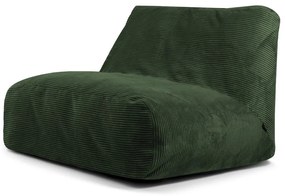 Fotoliu bean bag verde cu tapițerie din catifea reiată Sofa Tube – SLOWDOWN