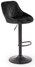 Scaun tip bar Henrietta (negru). Promo -7%. 1039559