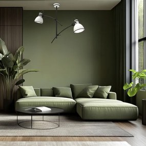 Lustră pe tijă ZUMBA 2xE27/60W/230V alb/negru