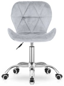 OFERTA Scaun de birou gri deschis AVOLA VELVET II. calitate