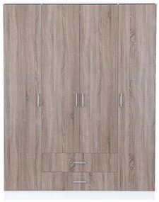 Dulap Miami 160x205 cm stejar York-alb