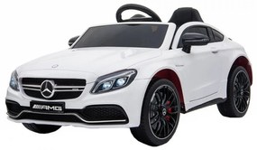 Masinuta Electrica cu acumulator pentru copii NOVOKIDS™ Mercedes C63S AMG Coupe, Cu telecomanda, Roti din Cauciuc EVA, 3-8 ani , Usi cu deschidere ,