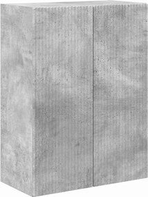 vidaXL Dulap TV de perete Pe perete Gri din beton 59,5 x 31 x 80 cm