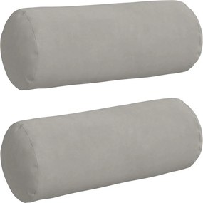 vidaXL Perne Bolster 2 pcs Gri deschis Ø 15 x 40 cm