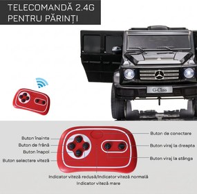 HOMCOM Mașină Electrică pentru Copii 3-8 Ani, 3-5km/h, cu Telecomandă, Bord, Centură, Muzică și Faruri LED, Negru | Aosom Romania