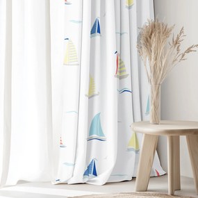 Goldea draperie 100% bumbac - bărci cu pânze 280x150 cm