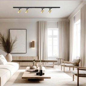 Spot în sistem pe șină VOLF 4xGU10/10W/230V auriu/negru