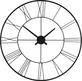 Ceas de perete în stil industrial ARATIO, Ø 70 cm, negru