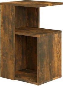 vidaXL Măsuță laterală, stejar fumuriu, 36x30x56 cm, lemn prelucrat