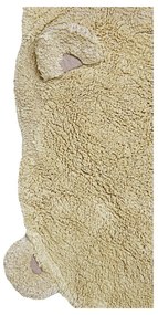 Covor pentru copii bej lavabil/țesut manual din bumbac 120x122 cm Bear – Lorena Canals