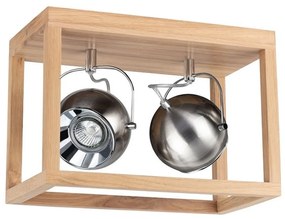 Spot-Light 5227274 - Plafonieră LED ROY 2xGU10/5W/230V stejar mat