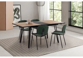 Masă de dining cu blat cu aspect de lemn de stejar 90x140 cm Cleo – Marckeric