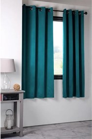 STOF Draperie groasă blackout NOTTE turcoaz închis 135 x 180 cm set 2 buc