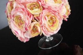 Aranjament floral mic decor festiv design LUX STAND PINK ROSES