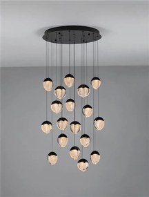 Lustra cu 18 pendule LED ALICIA negru