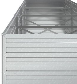 Strat inaltat de gradina argintiu 320x80x77 cm otel galvanizat 1, 320 x 80 x 77 cm