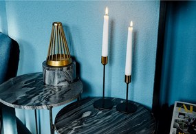 Set două sfeşnice, negru/auriu, ARLOB