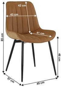 Scaun de sufragerie Halana (maro). 1016260